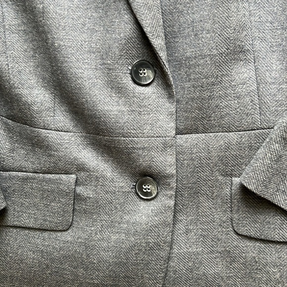 NWOT Theory 3/4 Sleeve Two Button Wool Blazer - Picture 4 of 8